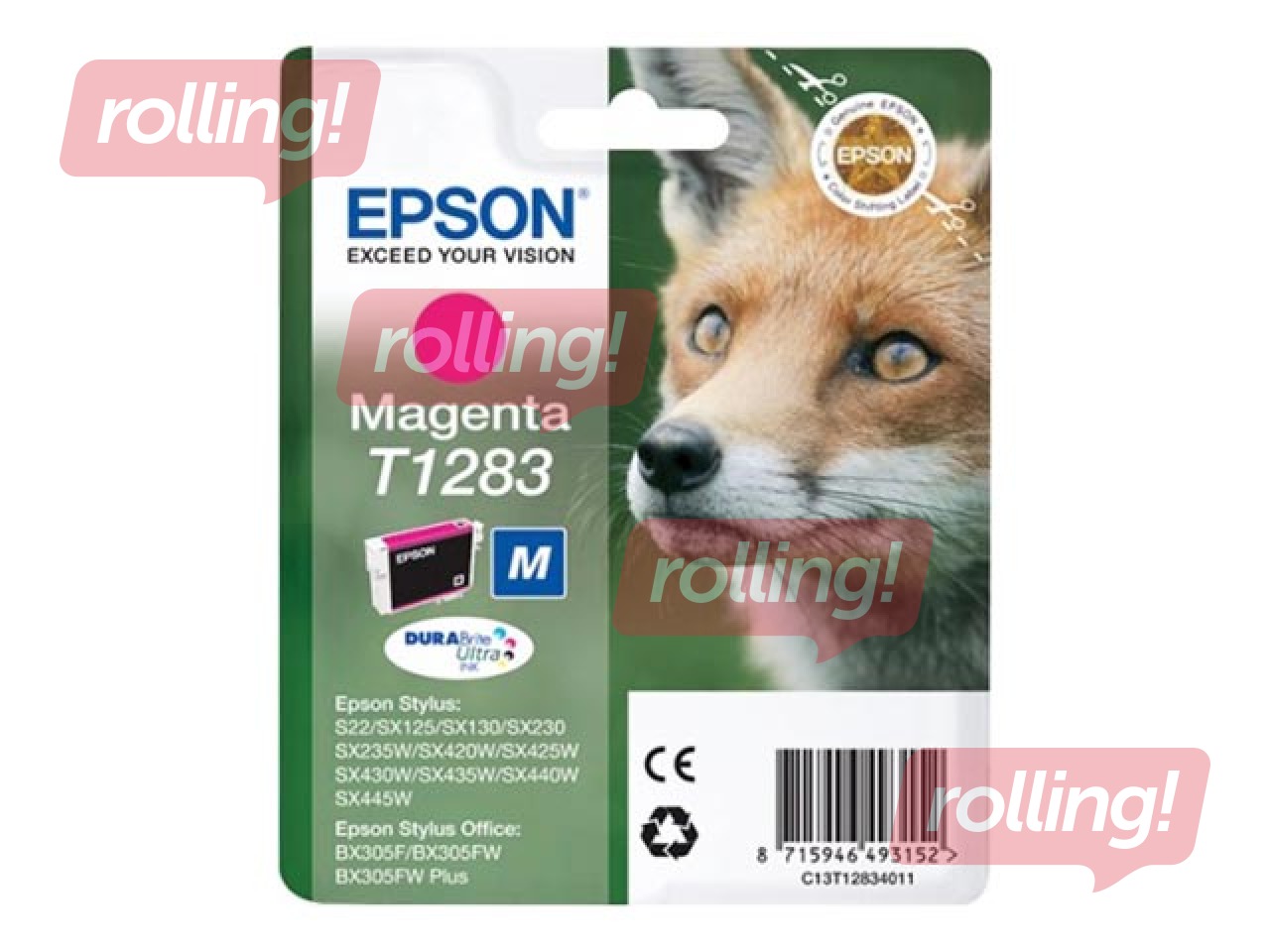 Tindikassett Epson Stylus SX420W, punane, 3,5ml