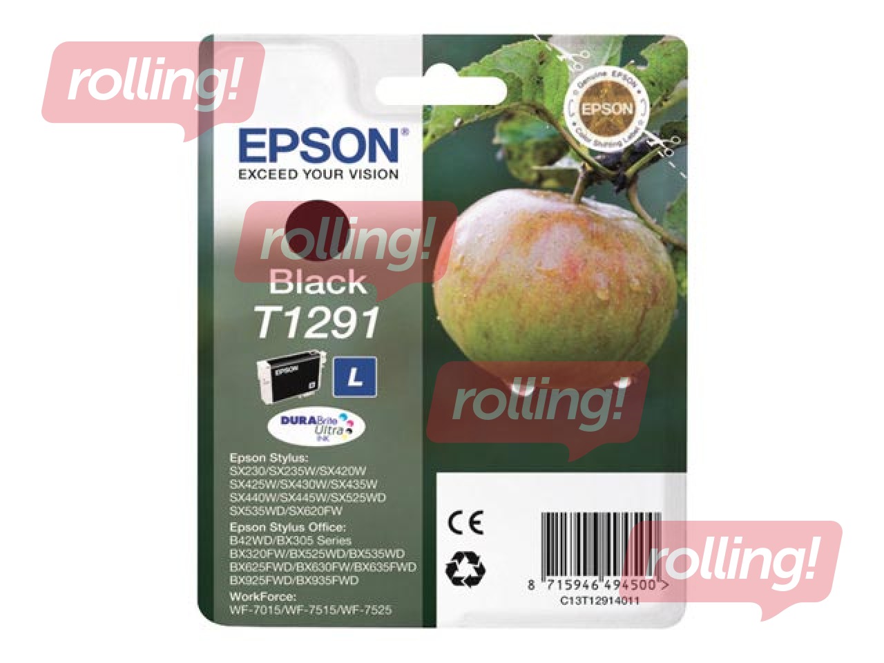 Tindikassett Epson Stylus Office BX305F, must, 11,2ml