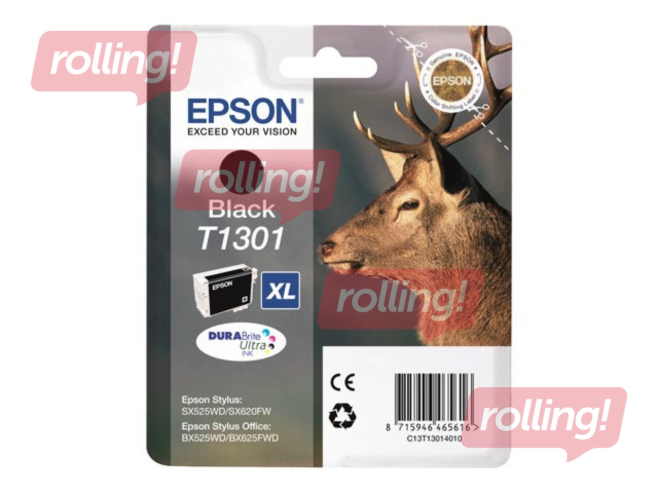 Tindikasset Epson T1301 XL, must, 25.9ml