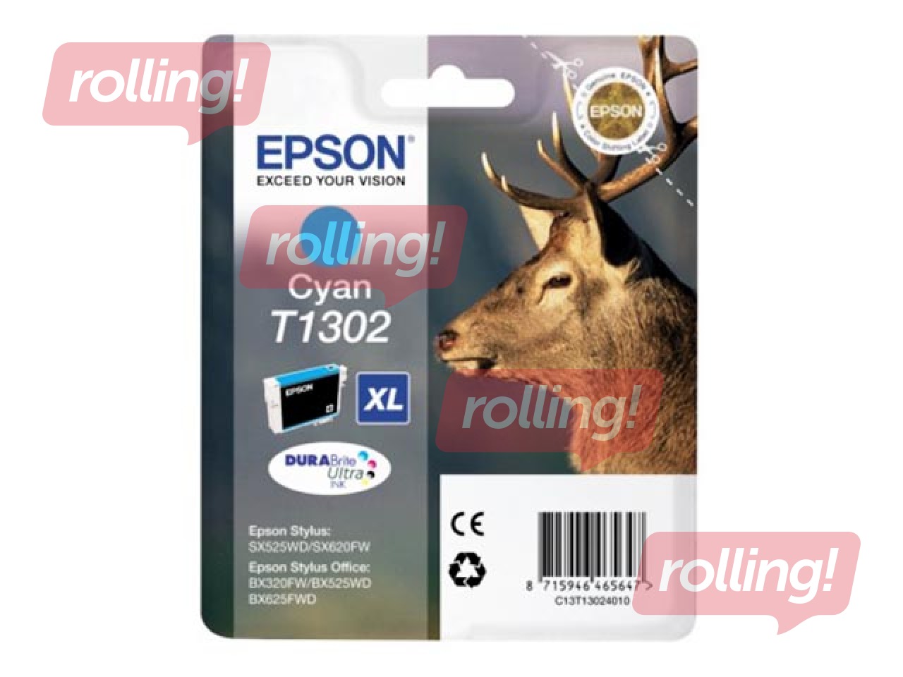 Ink cartridge Epson T1302 XL, cyan, 10.1ml