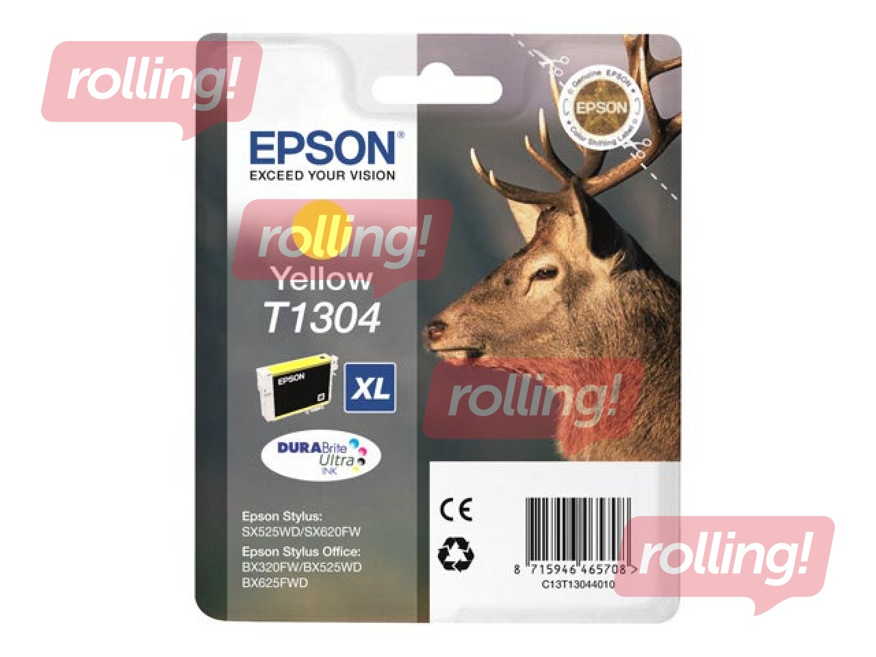 Tindikassett Epson Epson T1304 XL, kollane, 10.1ml