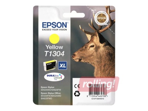 Tintes kasete Epson T1304 XL, dzeltena, 10.1ml