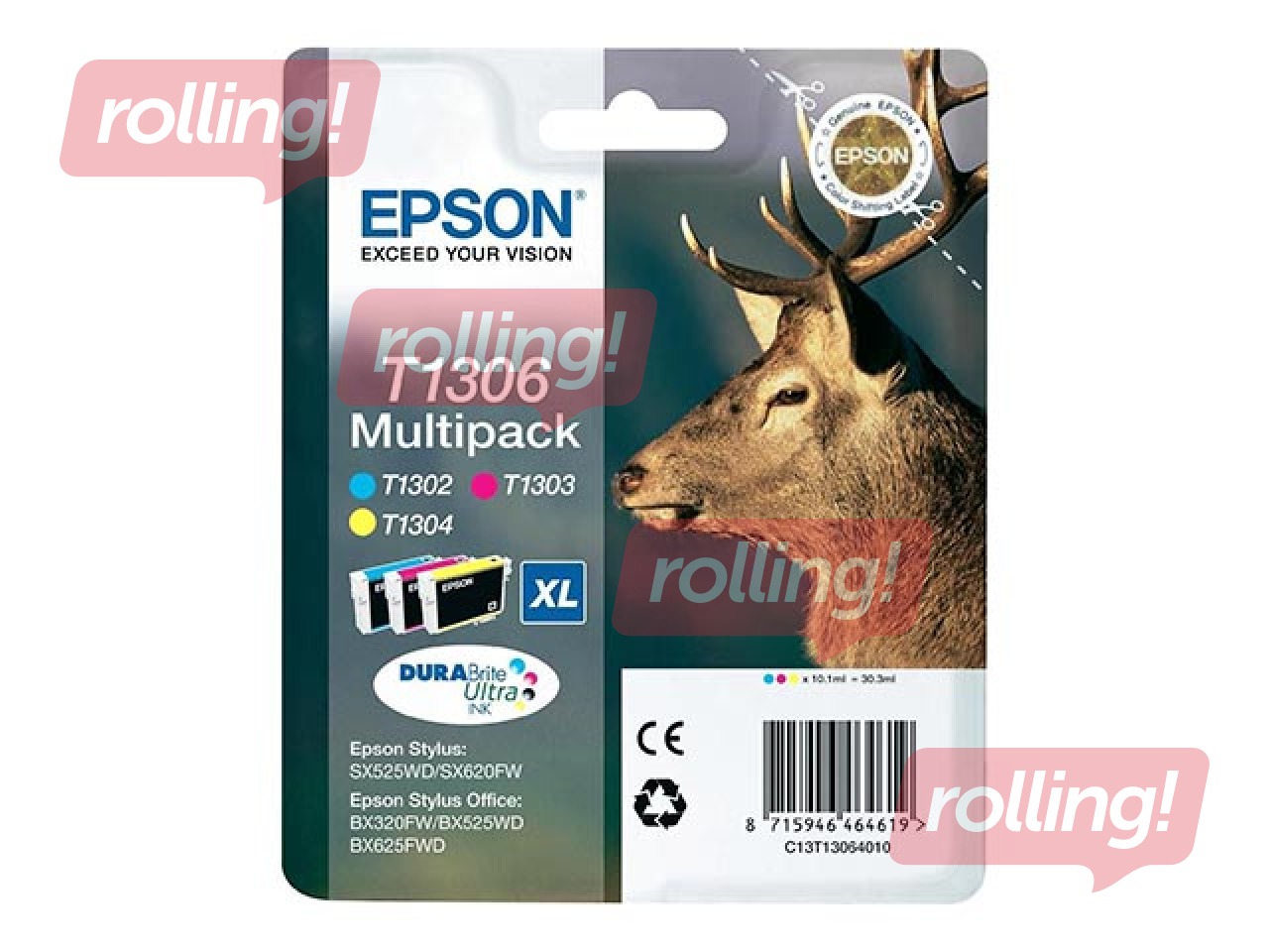 Värviliste tindikassettide komplekt Epson Stylus Office BX305F XL