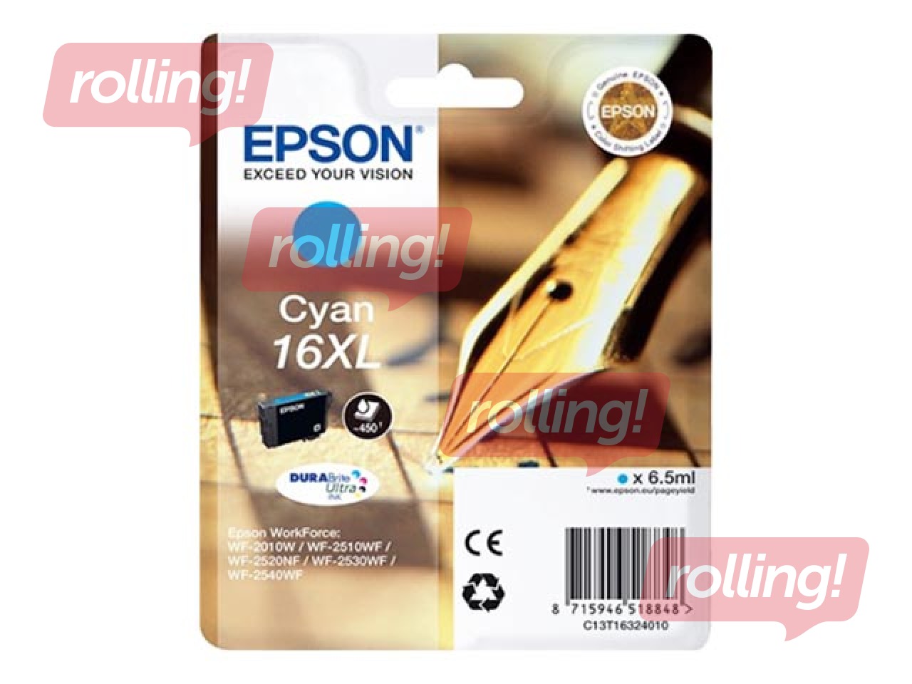Tindikassett Epson 16XL, sinine, 6.5ml