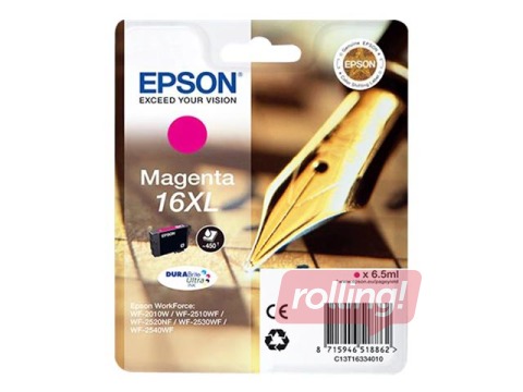 Tindikassett Epson 16XL, punane, 6.5ml