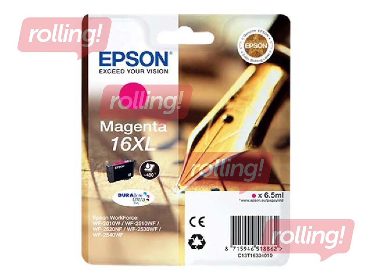 Tindikassett Epson 16XL, punane, 6.5ml