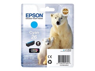 EPSON Ink Singlepack Cyan 26 Claria Premium 
