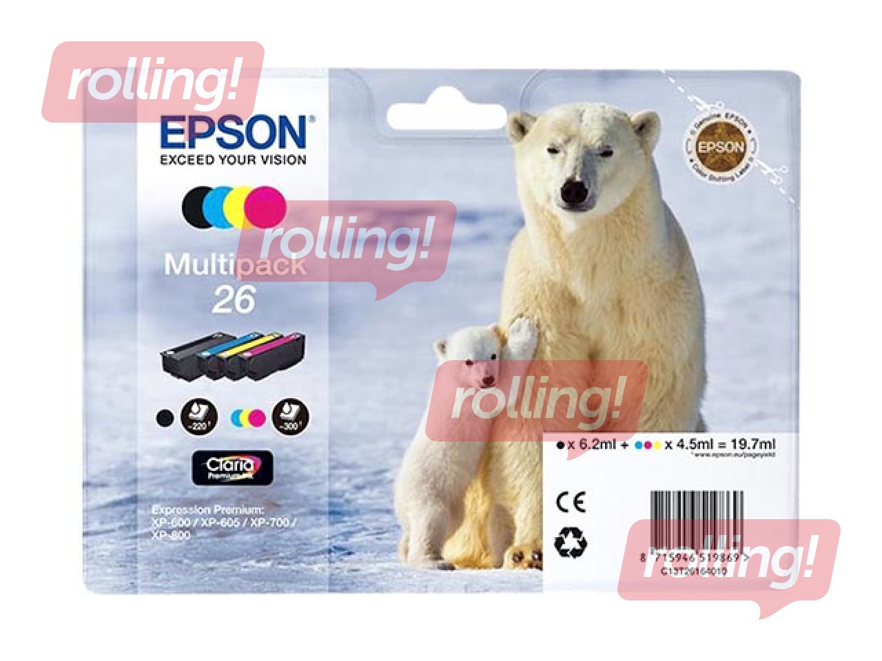 Tindikasettide komplekt EPSON,  26 Claria Premium