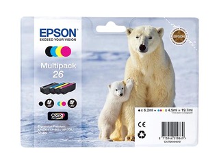 Tintes kasešu komplekts EPSON,  26 Claria Premium