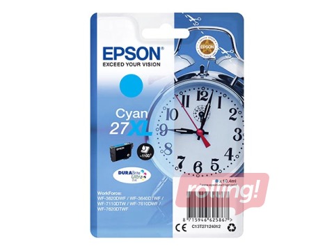 Tindikassett  Epson 27XL sinine, WF-7110DTW, 10.4 ml