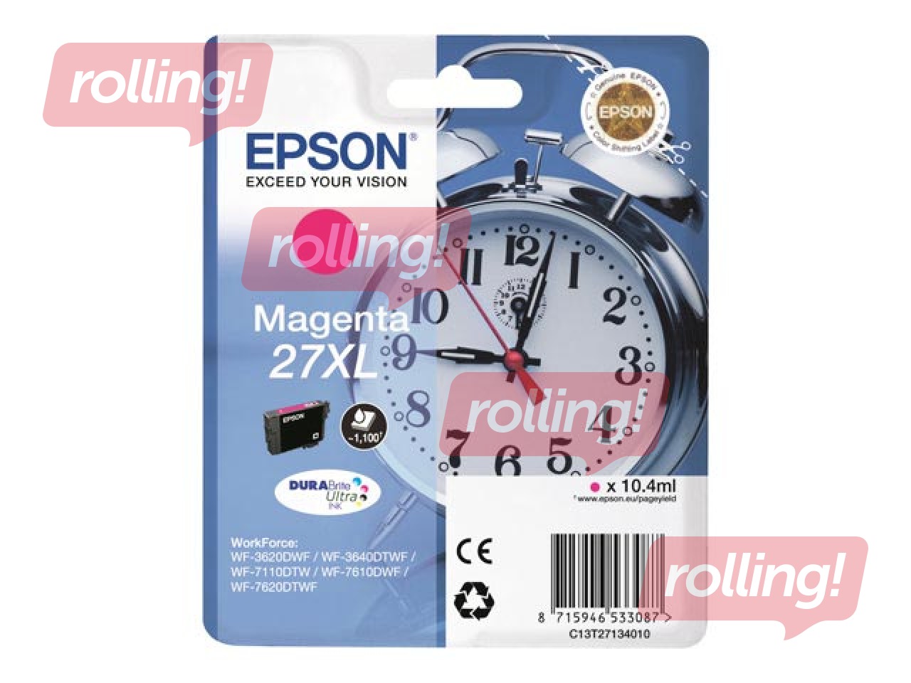 Tindikassett  Epson 27XL punane, WF-7110DTW, 10.4ml