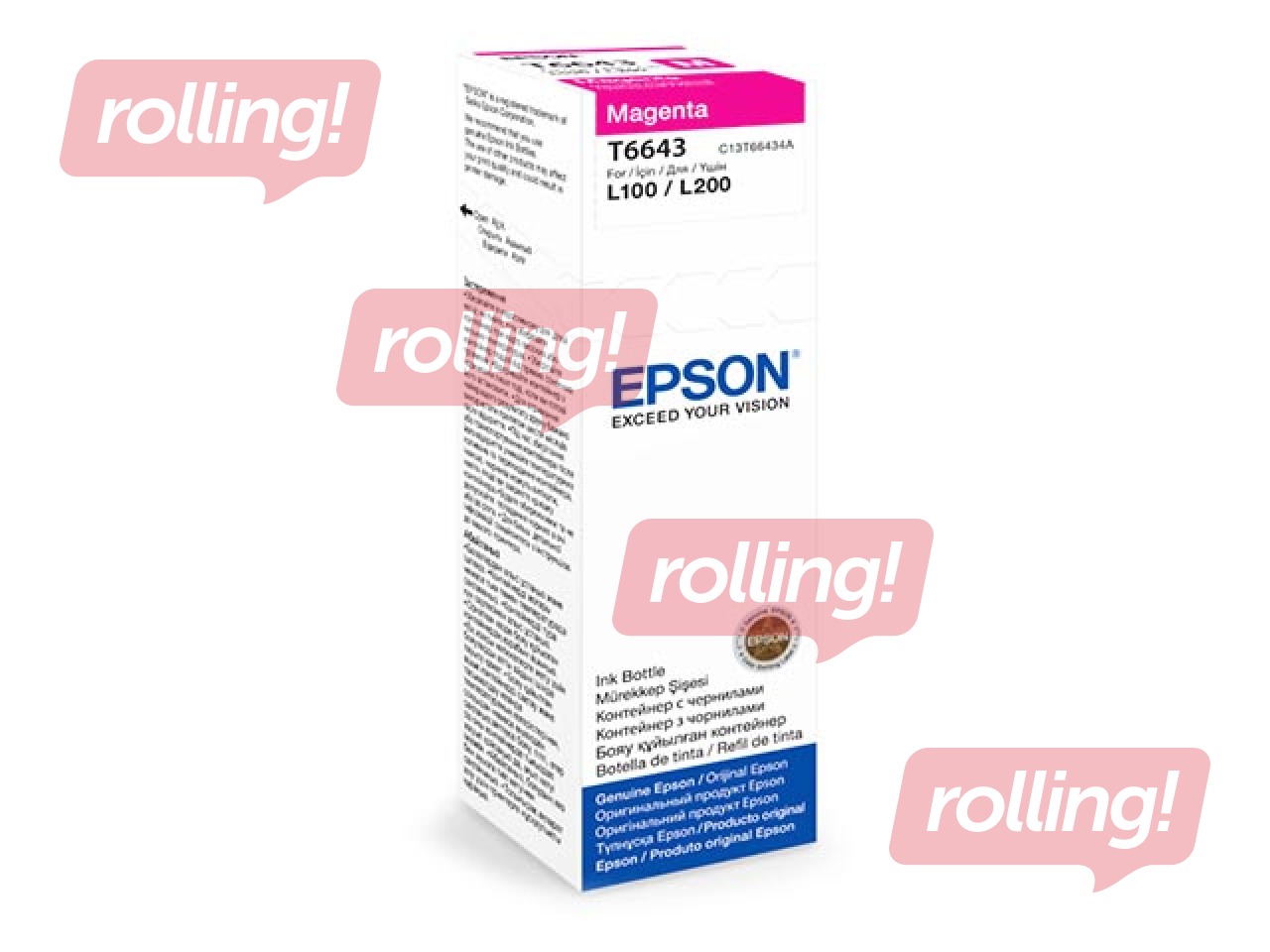 EPSON T6643 punane tint pudelis 70ML