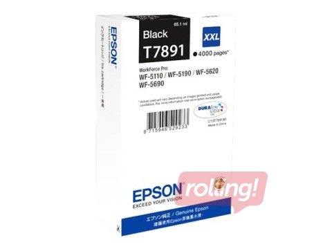 EPSON WF-5xxx Series Ink Cartridge XXL Black, 65 ml (4000 pgs.)