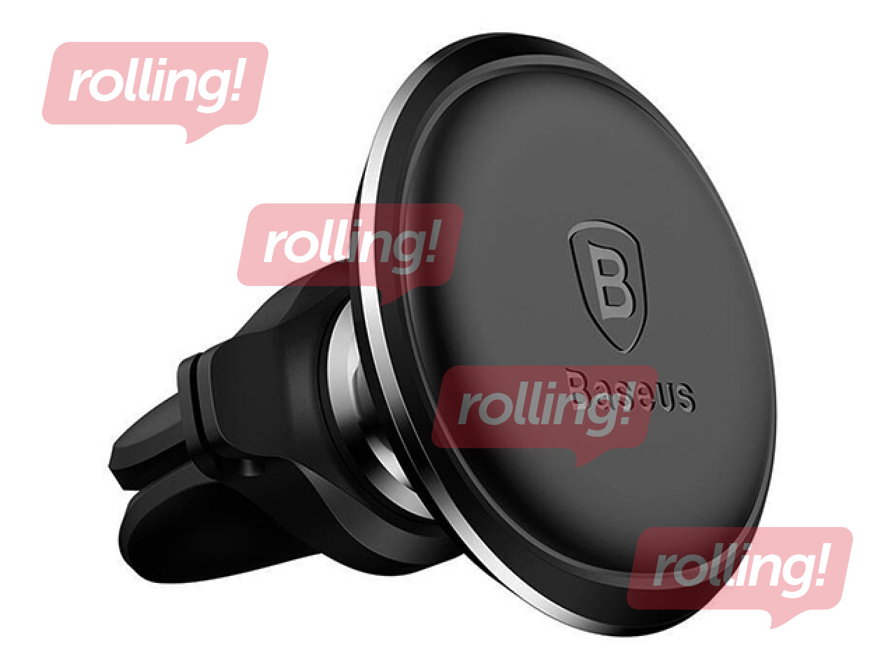 Automobiļa magnētiskais turētājs viedtālruņiem, Baseus, gaisa restei, melns