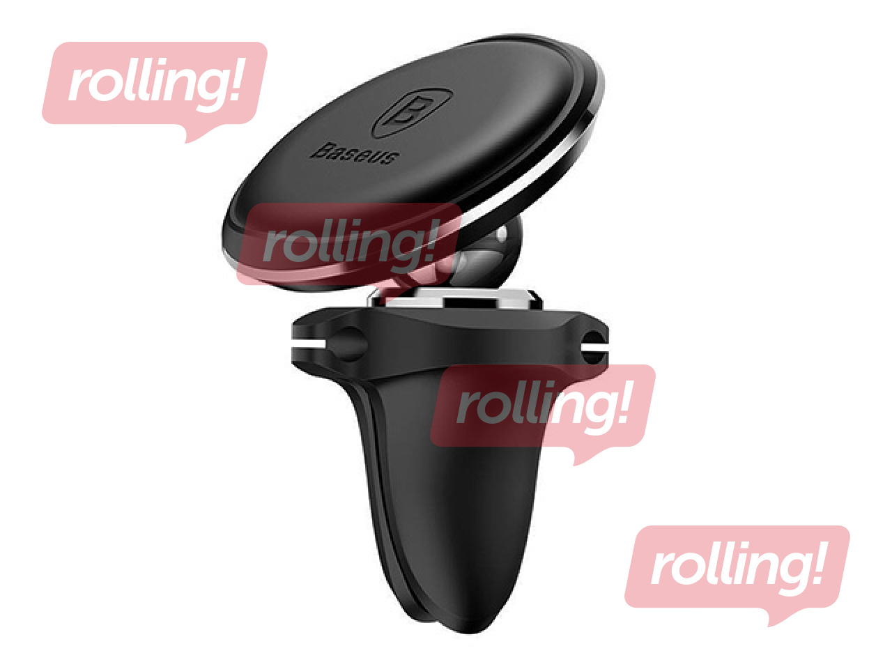 Automobiļa magnētiskais turētājs viedtālruņiem, Baseus, gaisa restei, melns