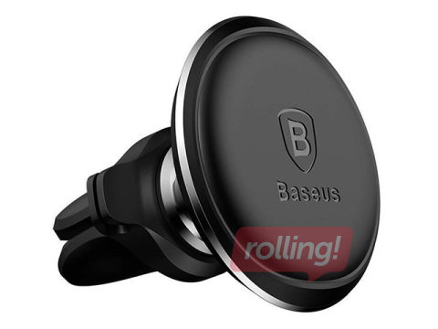Magnetiline nutitelefoni hoidik autole, Baseus, õhuresti külge, must