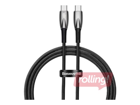 Ühendusjuhe Baseus Glimmer Series Type C - Type C, 100W, 20v, 5A, 1m, must
