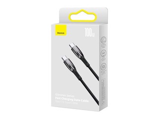 Ühendusjuhe Baseus Glimmer Series Type C - Type C, 100W, 20v, 5A, 1m, must