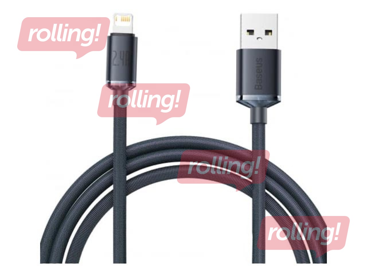 Connecting Cable Baseus Crystal Shine USB - Lightning, 2.4A, 2m, black