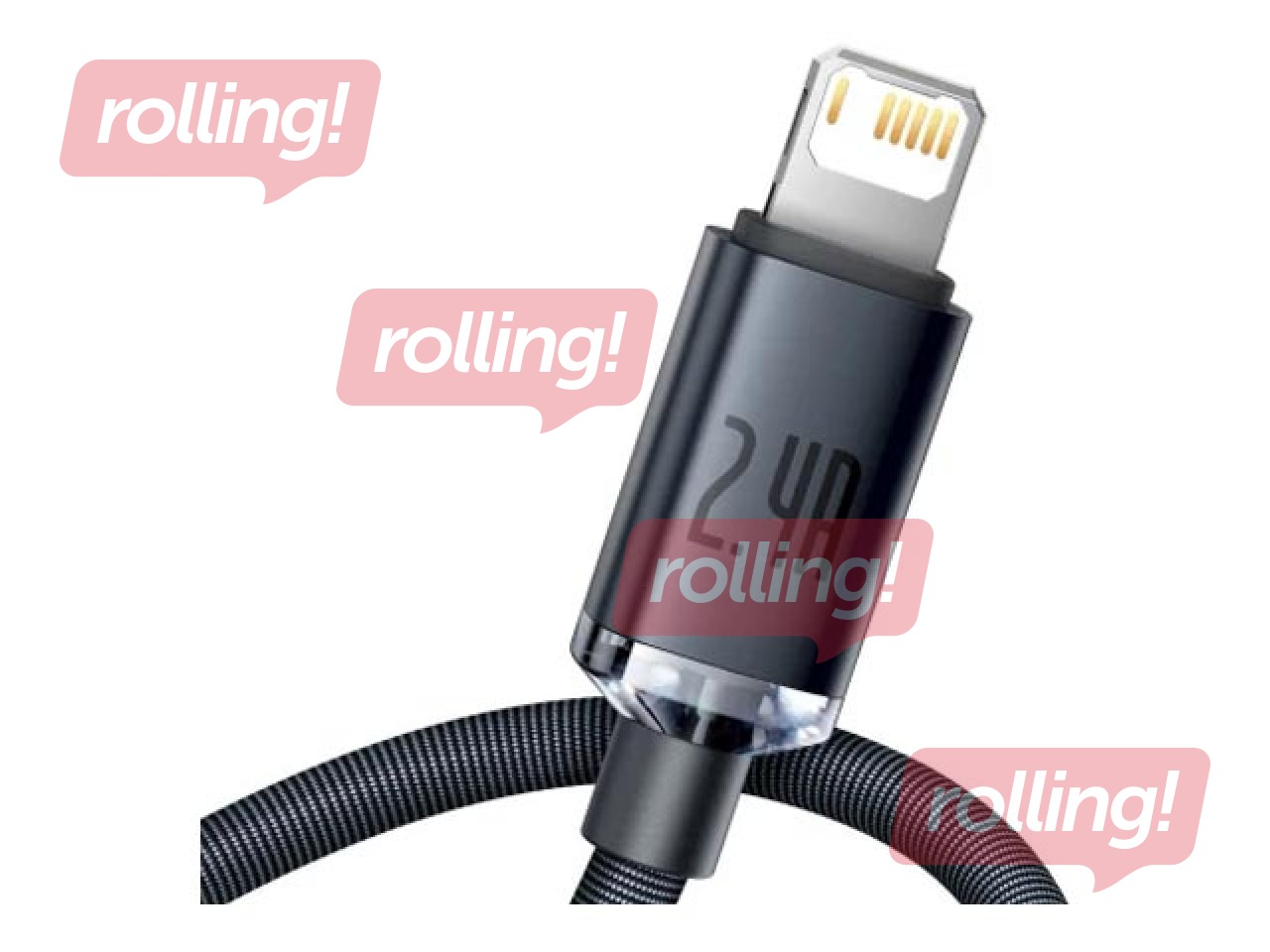 Ühendusjuhe Baseus Crystal Shine USB - Lightning, 2.4A, 2m, must + Jaanipäeva kingitus!
