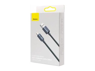 Ühendusjuhe Baseus Crystal Shine USB - Lightning, 2.4A, 2m, must + Jaanipäeva kingitus!