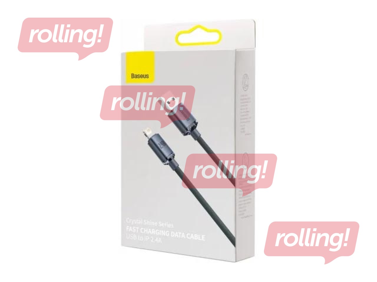 Ühendusjuhe Baseus Crystal Shine USB - Lightning, 2.4A, 2m, must + Jaanipäeva kingitus!