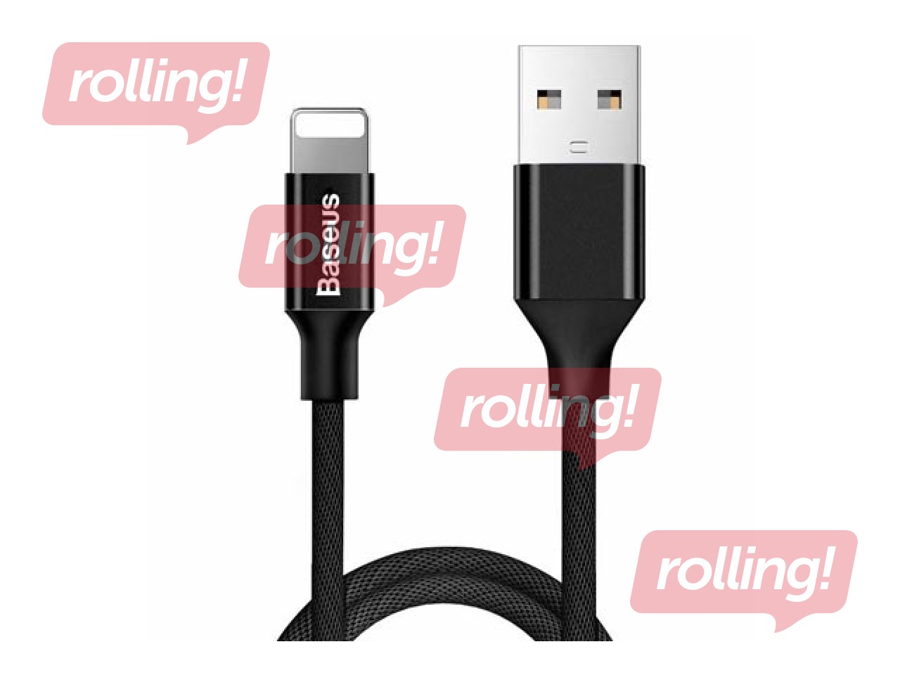 Savienotājvads  Baseus Yiven USB - Lightning, 2A, 1.2m, melns