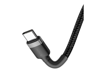 Ühendusjuhe Baseus Cafule Type C - Type C, 60W, PD2.0, 20V, 3A, 2m, must ja hall
