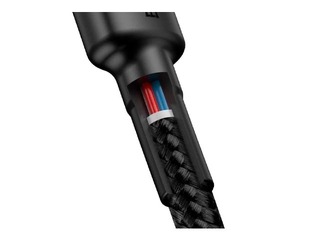 Ühendusjuhe Baseus Cafule Type C - Type C, 60W, PD2.0, 20V, 3A, 2m, must ja hall