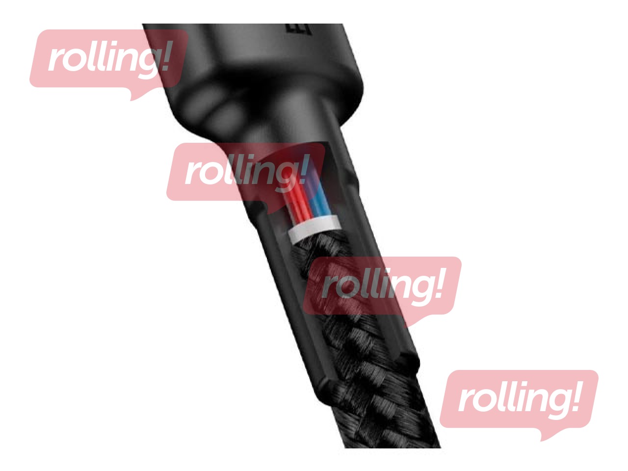 Ühendusjuhe Baseus Cafule Type C - Type C, 60W, PD2.0, 20V, 3A, 2m, must ja hall