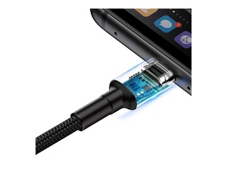 Connecting Cable Baseus Cafule USB - Type C, QC, 3.0, 5A, 1m, black and grey
