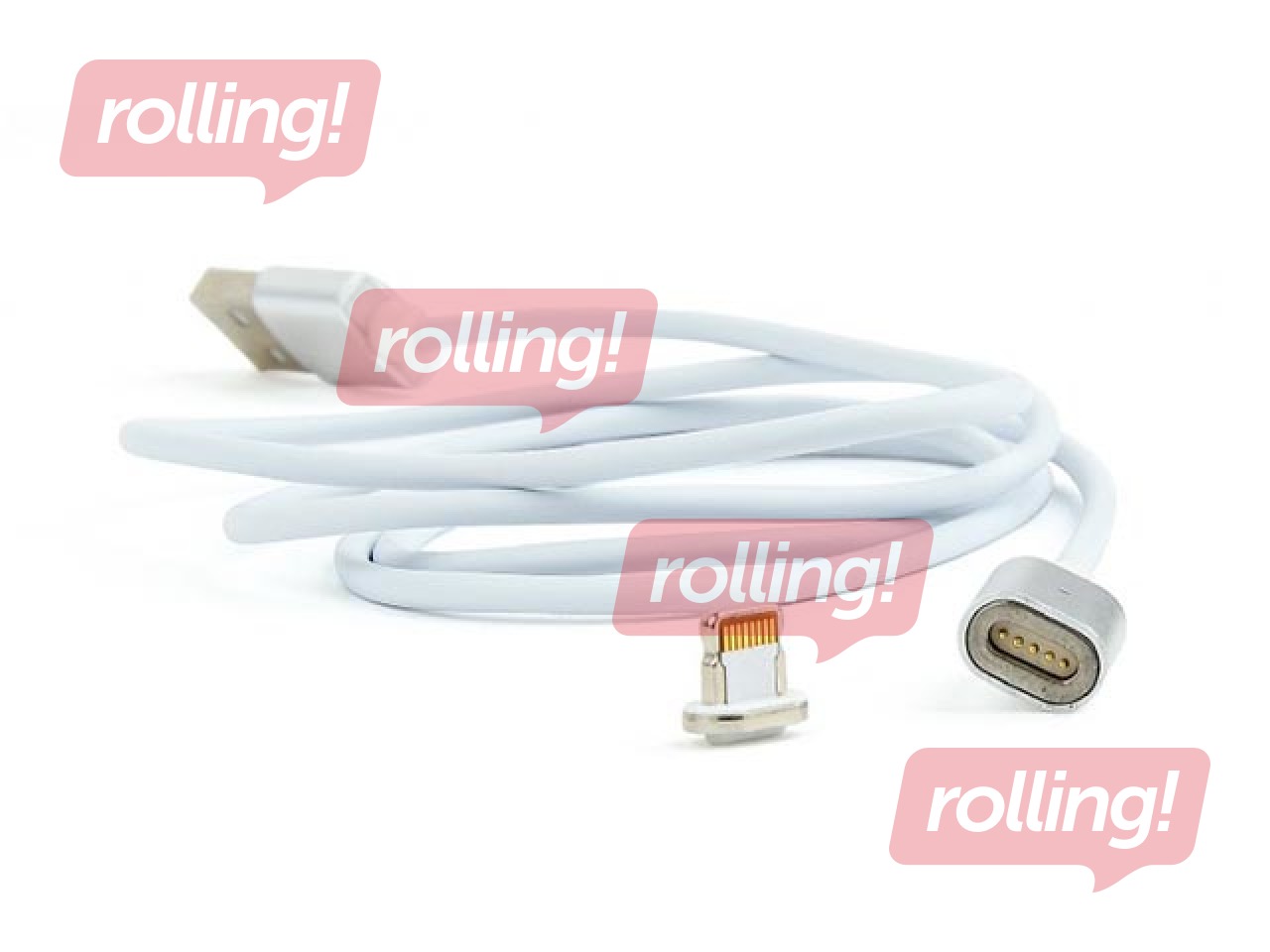 Magnetic connector cable Gembird  USB - Lightning, 1m, silver