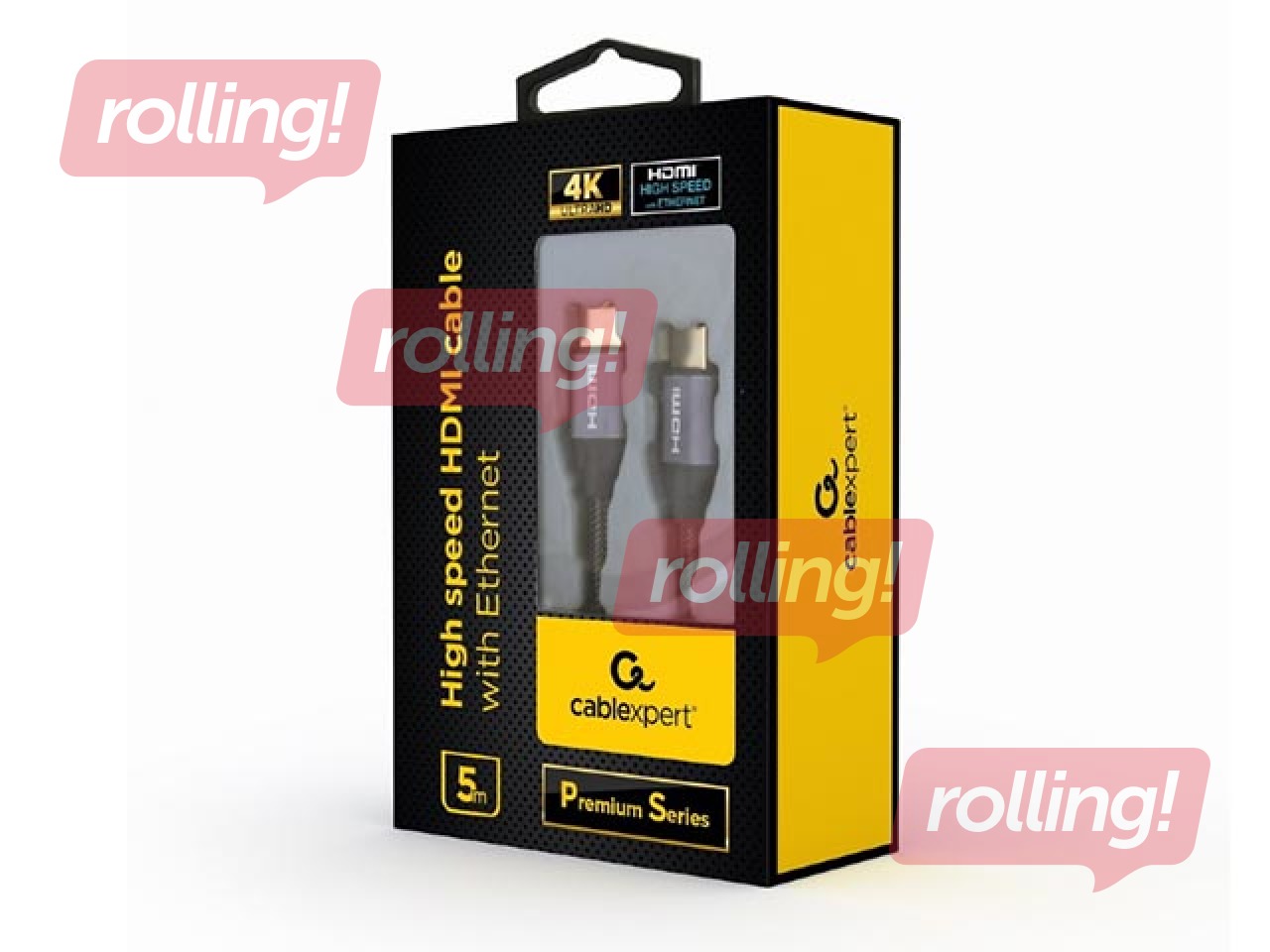 Cable Gembird Premium Series HDMI - HDMI 5m, metallic