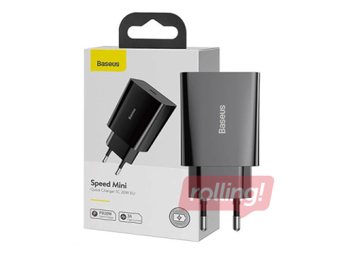 Laadija Baseus Speed Mini Type C, 20W, must 