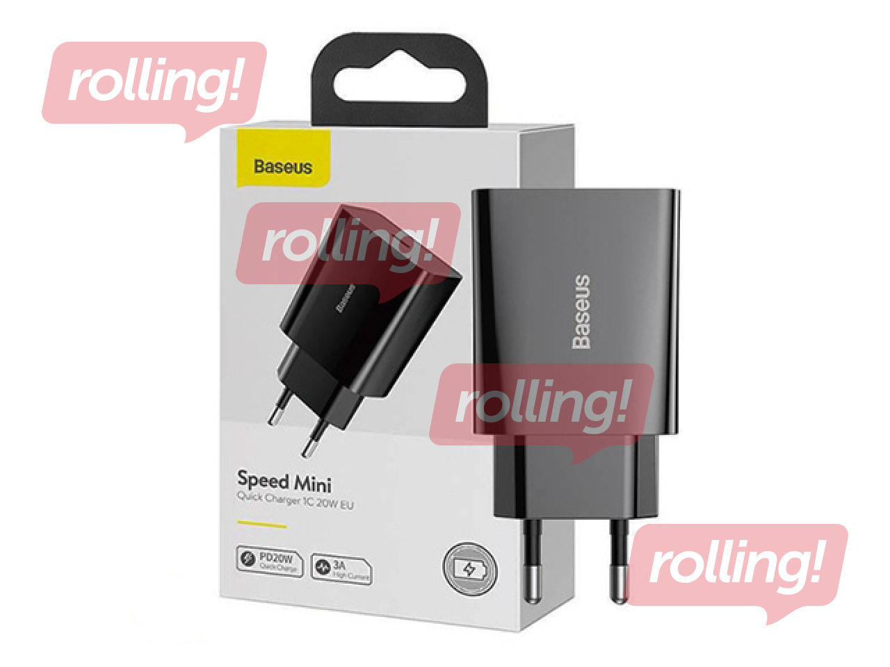 Lādētājs Baseus Speed Mini Type C, 20W, melns