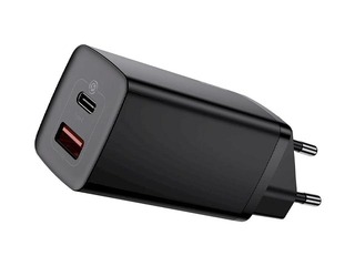 Laadija Baseus GaN2 USB + Type C, 65W, must