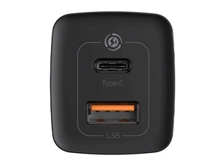 Laadija Baseus GaN2 USB + Type C, 65W, must