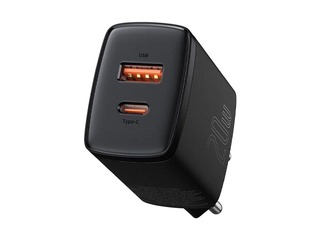 Charger Baseus Compact Quick Type C + USB, 20W, black