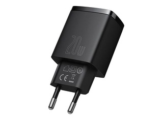 Laadija Baseus Compact Quick Type C + USB, 20W, must