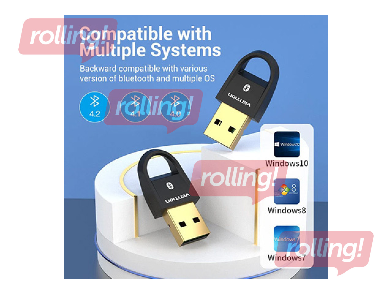 Adapter Vention USB-A Bluetooth 5.0 CDSB0 (black)