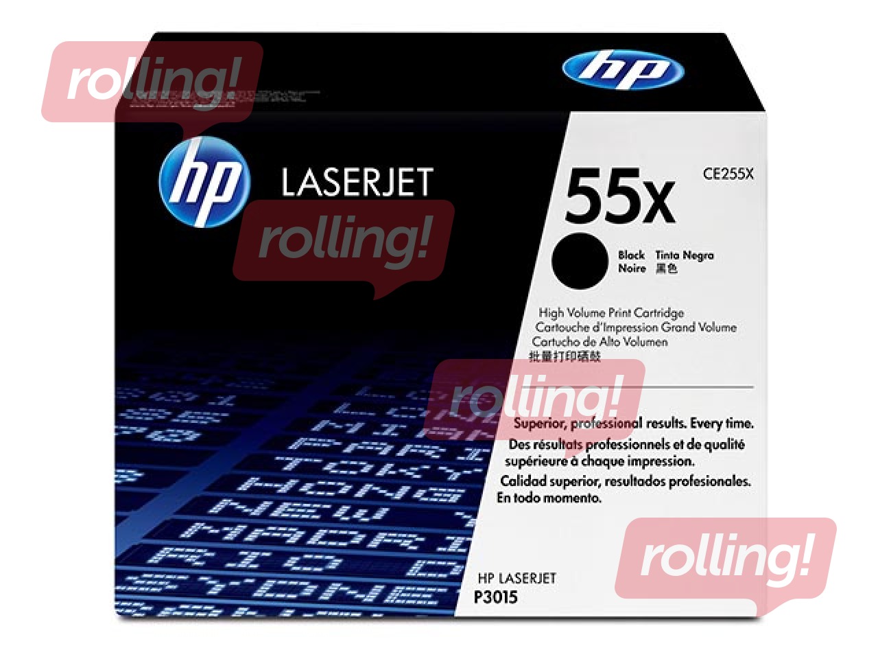 Toonerkassett HP LJ P3015, must, (12500 lk)