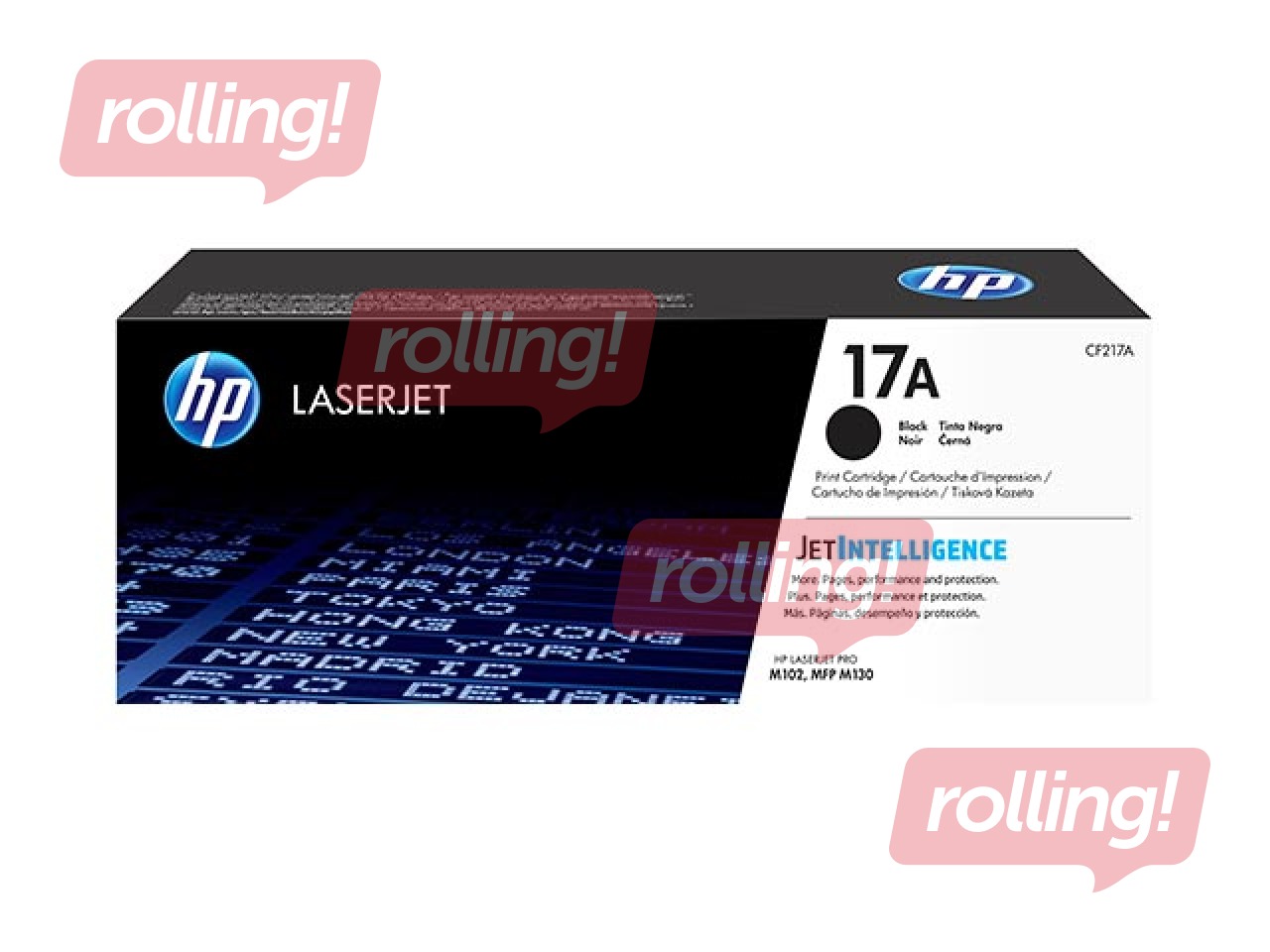 Tonera kasete HP CF217A, Melna, 1600 lpp.