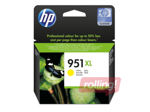 Tintes kasete HP Nr. 951XL, dzeltena, (1500 lpp.)