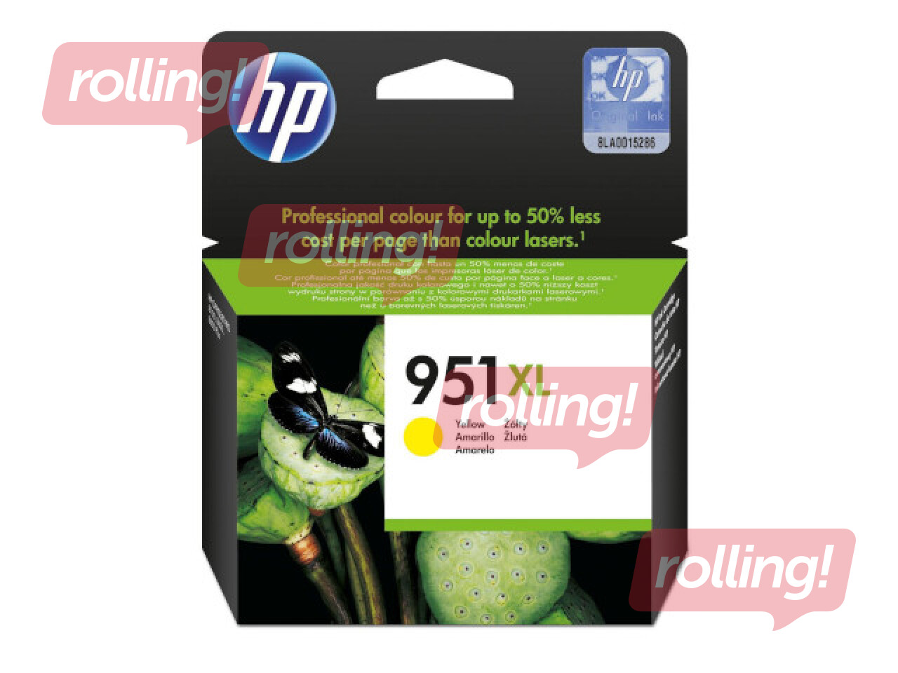 Tintes kasete HP Nr. 951XL, dzeltena, (1500 lpp.)