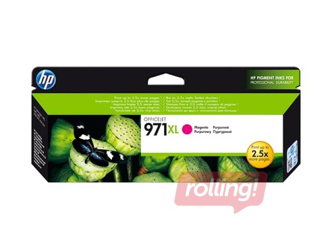 Tindikassett HP 971XL seadmele Officejet Pro X series, Punane (6.600 lehte)