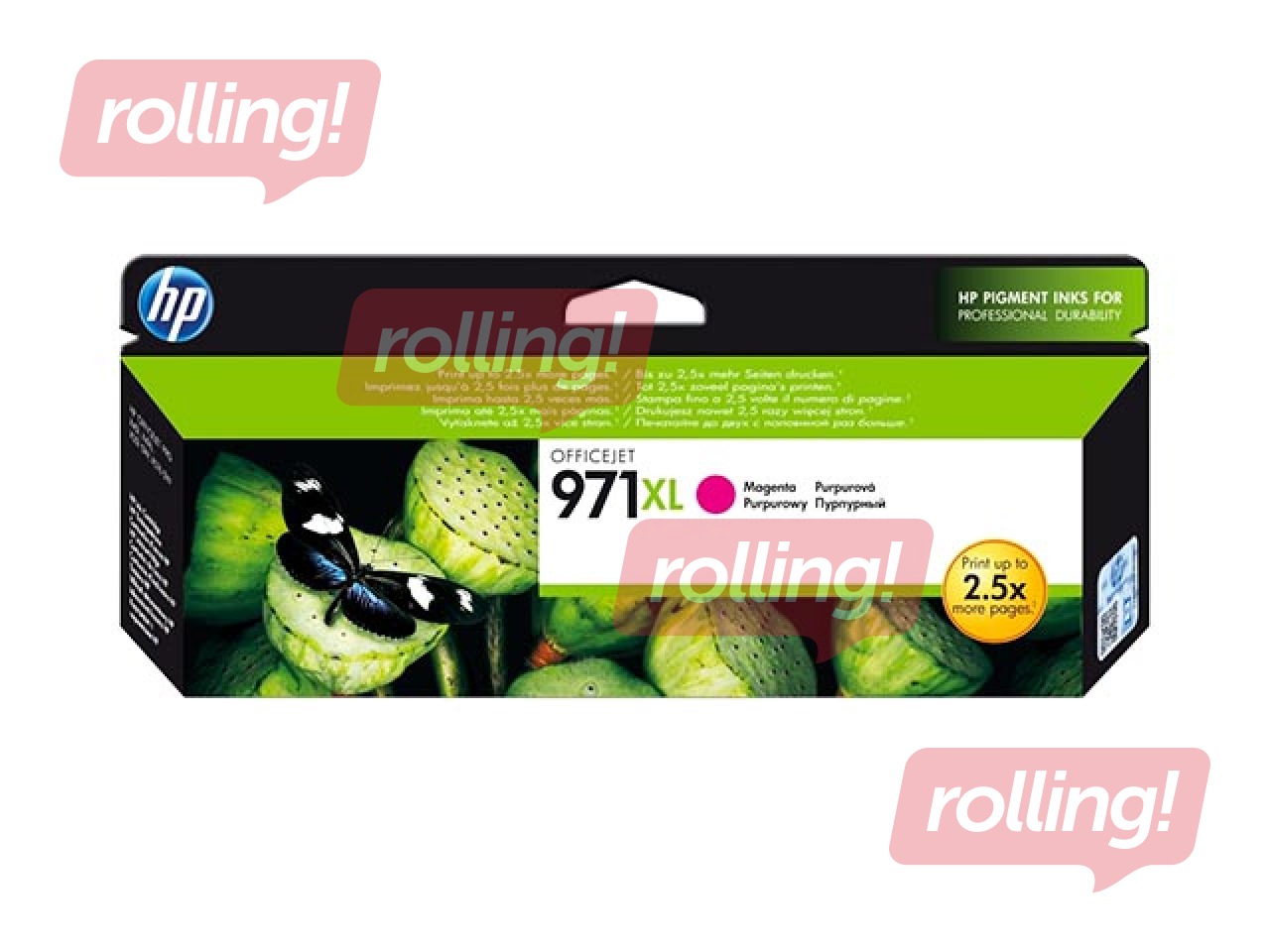 Tindikassett HP 971XL seadmele Officejet Pro X series, Punane (6.600 lehte)