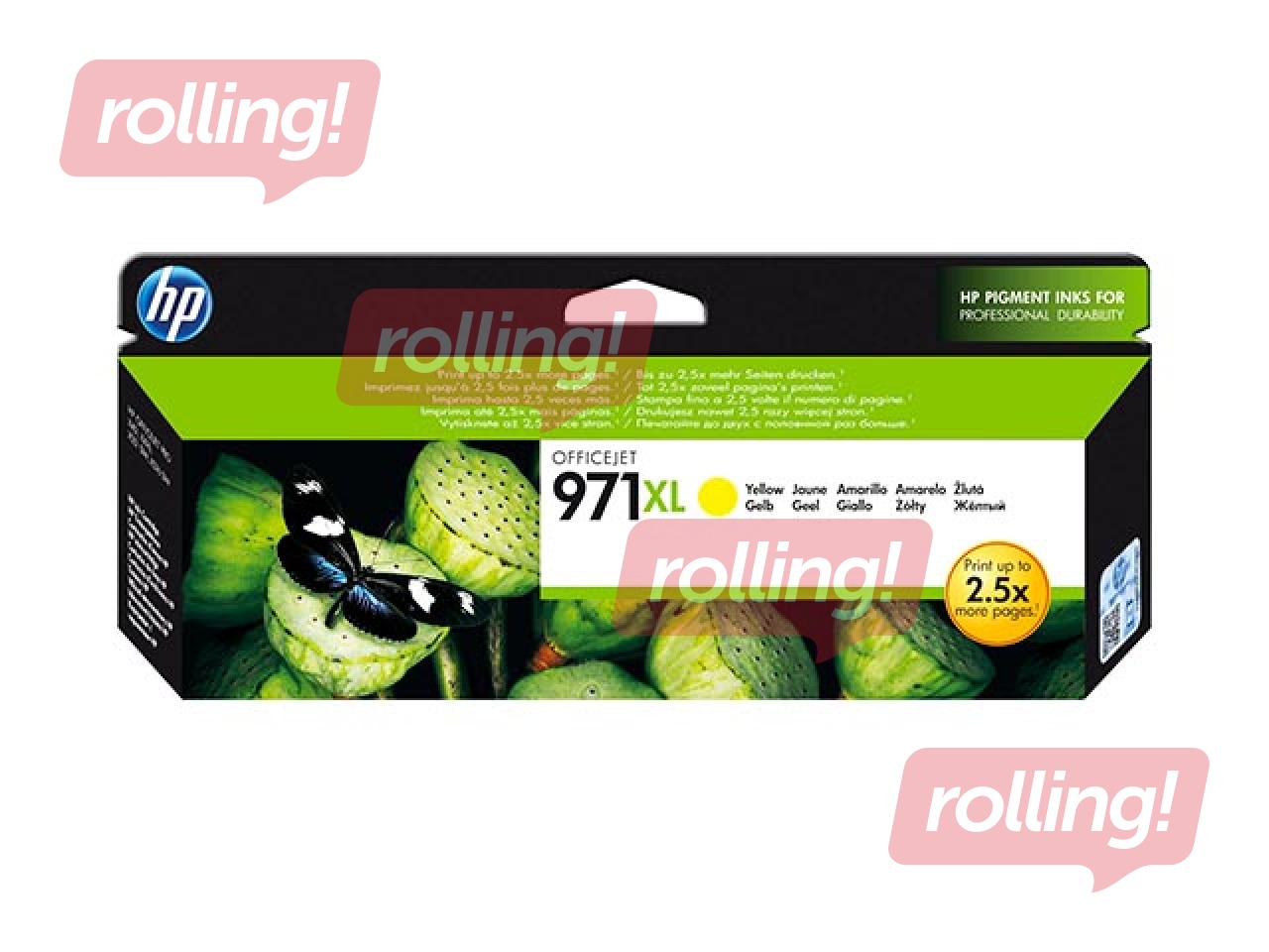 Tindikassett HP 971XL seadmele Officejet Pro X series, Kollane (6.600 lehte)