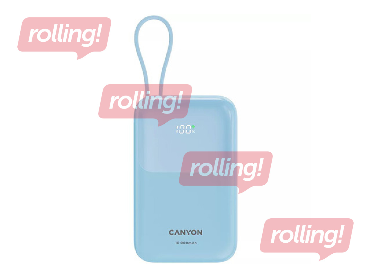 Mobiililaadija Canyon OnPower 101, 10000mAh, PD 22,5W, kaabliga, sinine