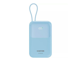 Mobile charger Canyon OnPower 101, 10000mAh, PD 22,5W, with cable, blue