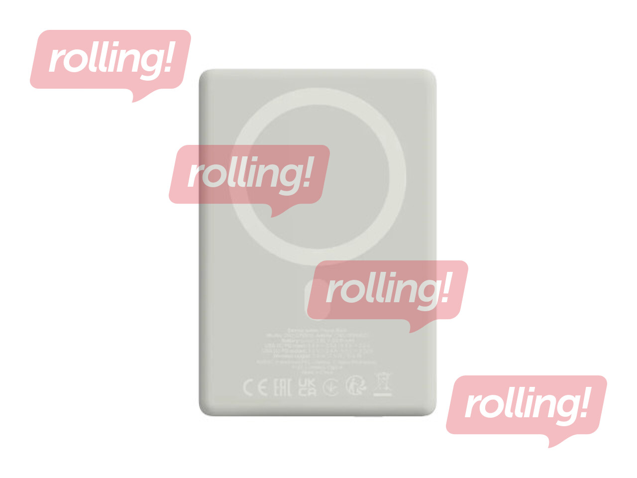 Canyon OnPower 500 Magnētiskā Bezvadu uzlādes baterija PD 20W, 5000mAh, MagSafe, pelēks